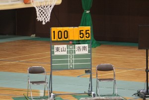 スコア　東山100-55洛南